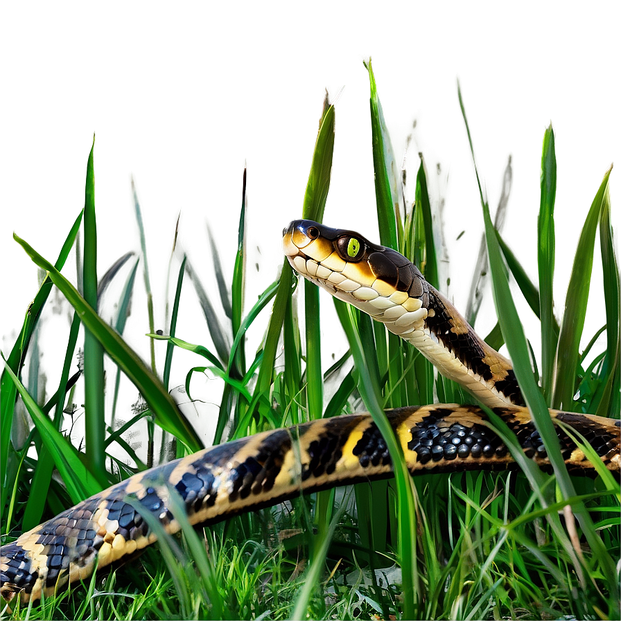 Snake In Grass Png 05032024