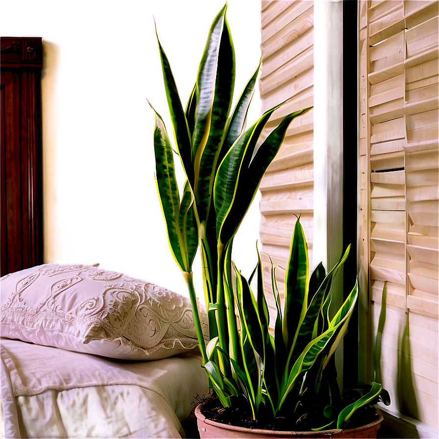 Snake Plant In Bedroom Png 5