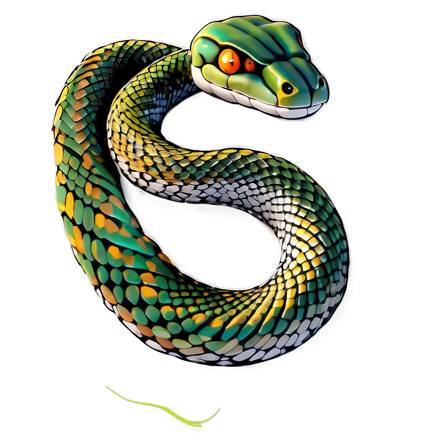 Snake Tattoo In Color Png 06262024