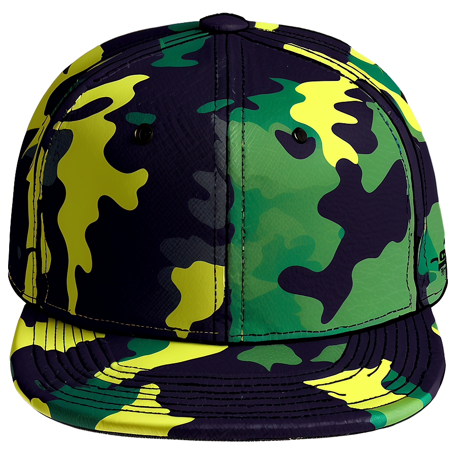 Snapback With Camouflage Pattern Png Xce