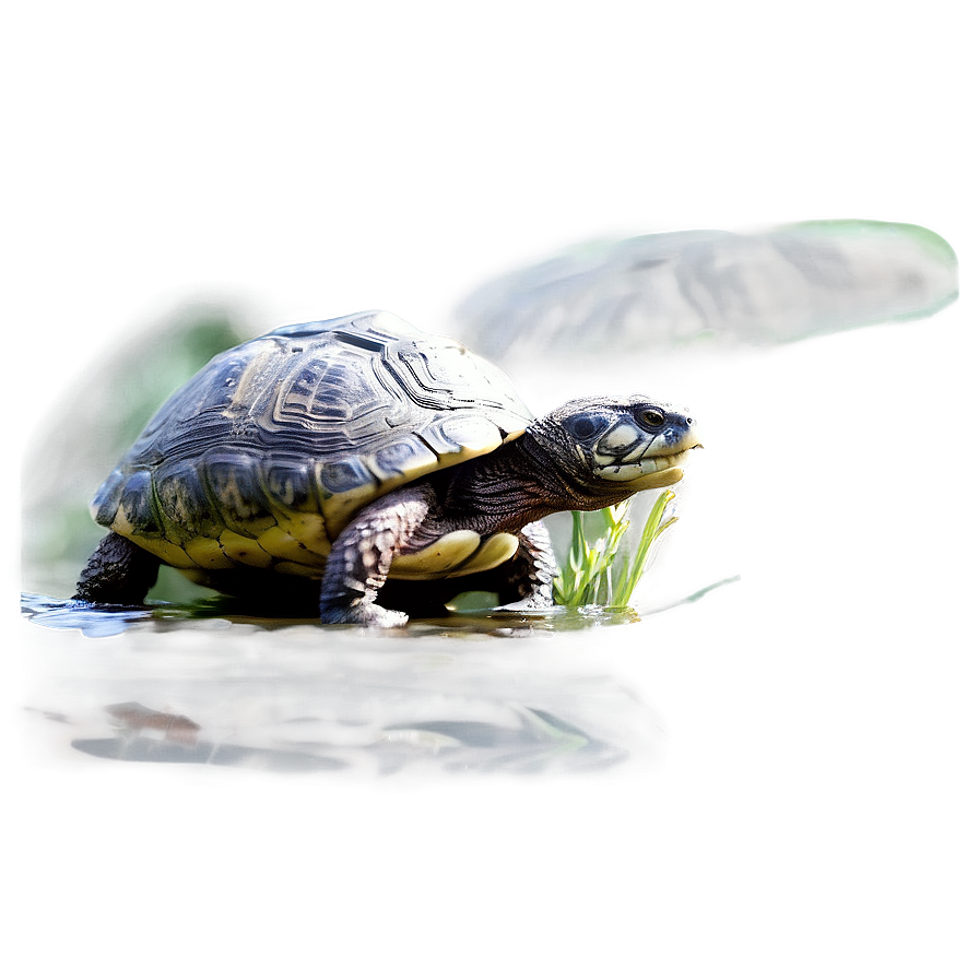 Snapping Turtle Feeding Scene Png Evn81