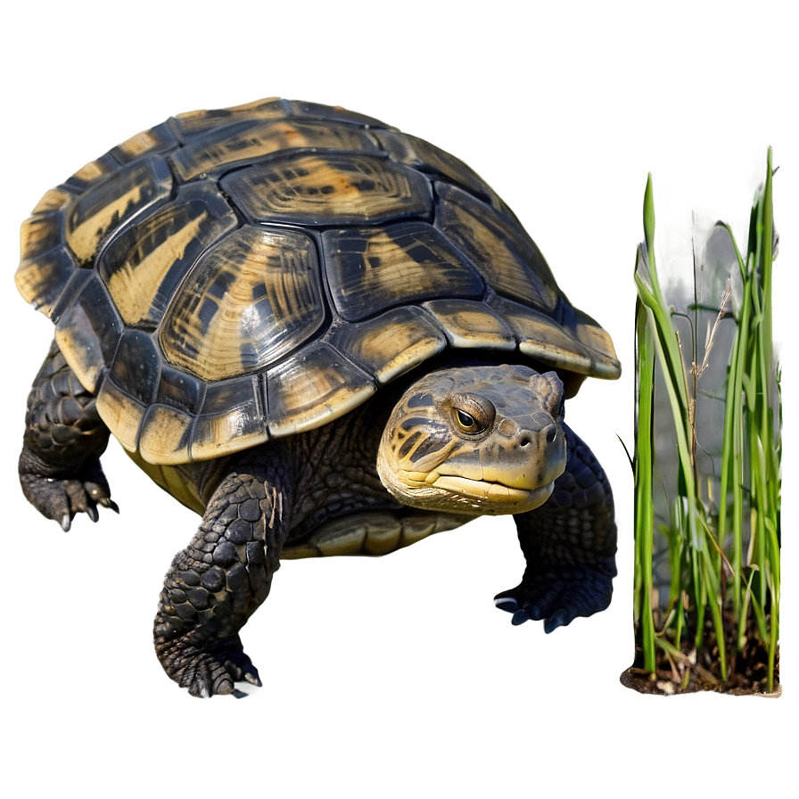 Snapping Turtle In Grass Png Kdg