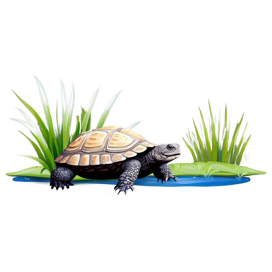 Snapping Turtle In Habitat Illustration Png 06252024