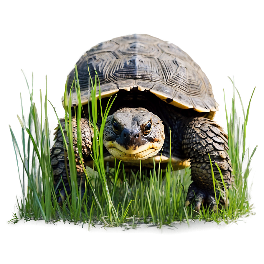 Snapping Turtle In Wild Grass Png 06252024