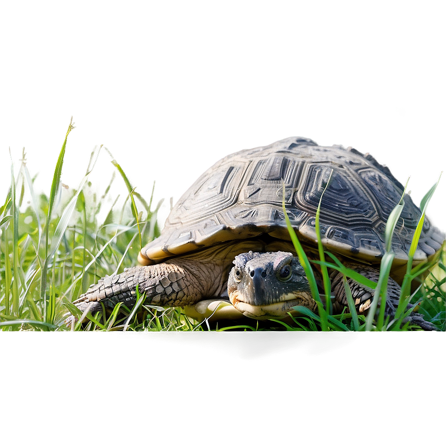 Snapping Turtle In Wild Grass Png 06252024