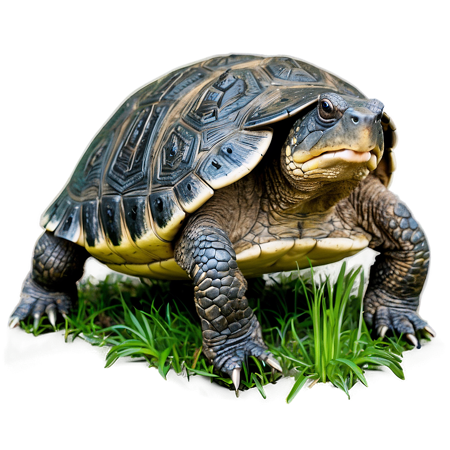 Snapping Turtle In Wild Grass Png Iyq88