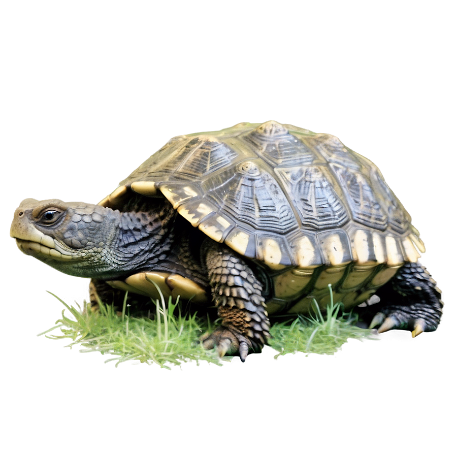 Snapping Turtle In Wild Grass Png Jfo