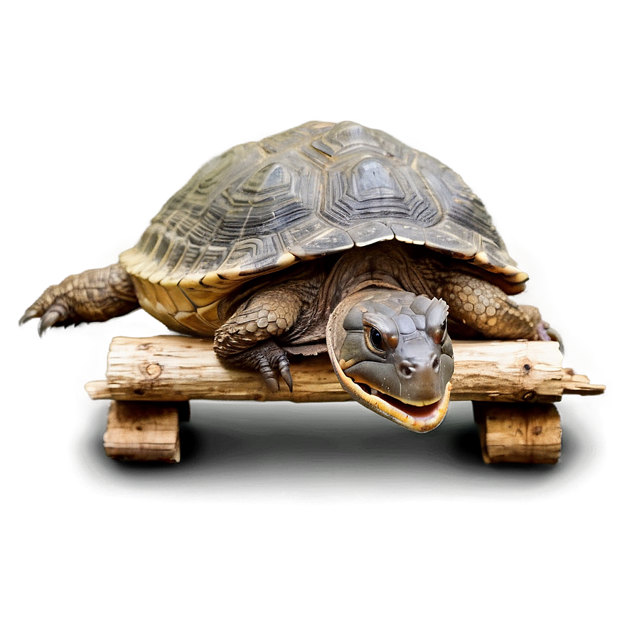 Snapping Turtle On Log Png Nok