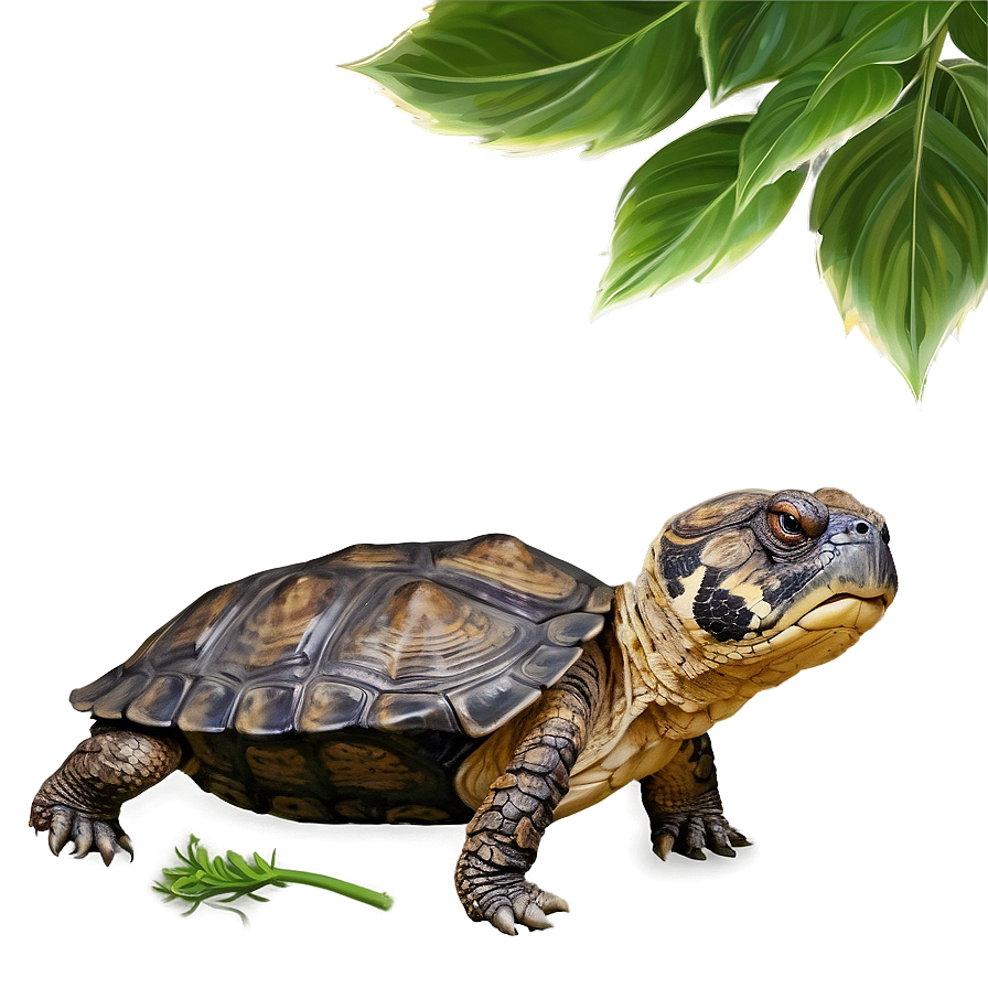 Snapping Turtle Under Leaf Shadow Png 96