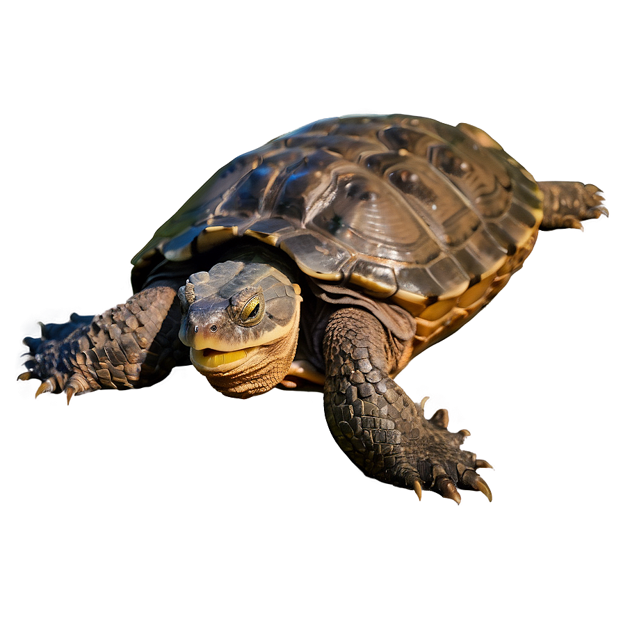 Snapping Turtle With Fish Png Wec