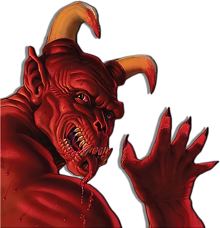 Snarling Red Demon Illustration