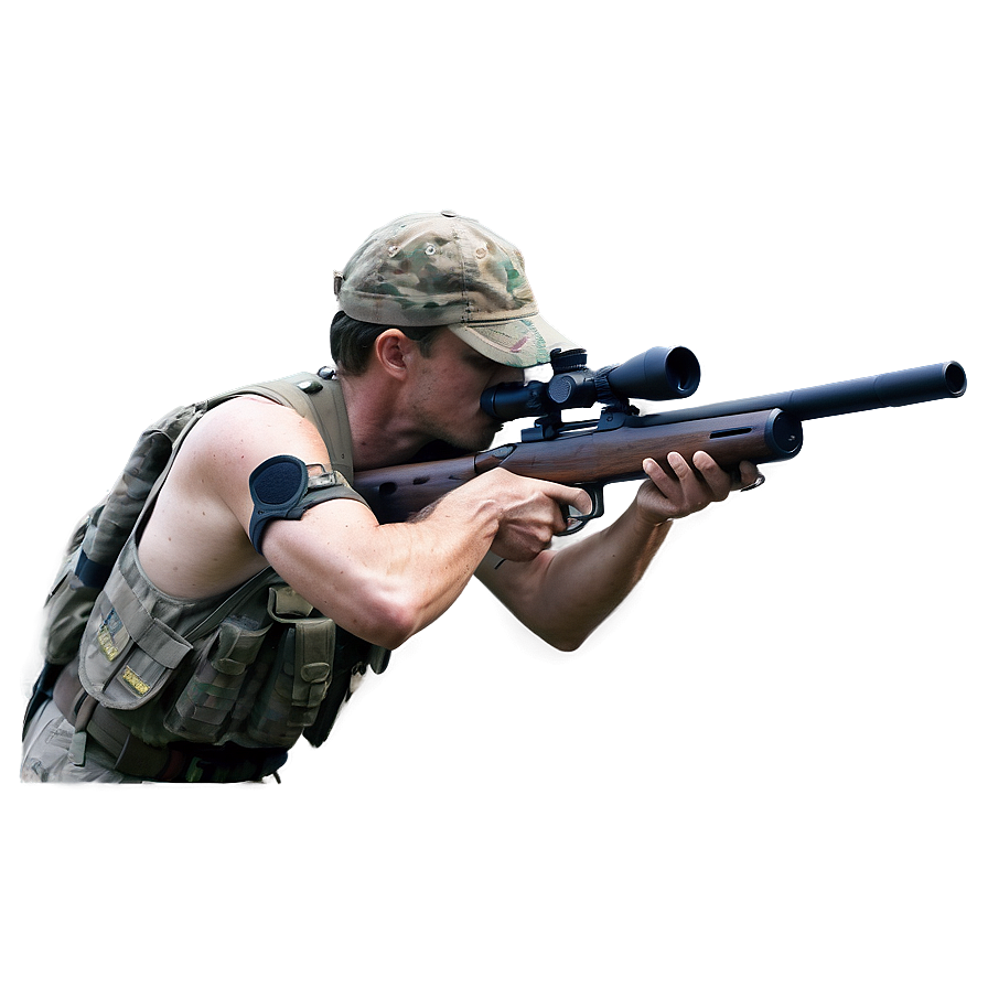 Sniper In Action Png Xdo