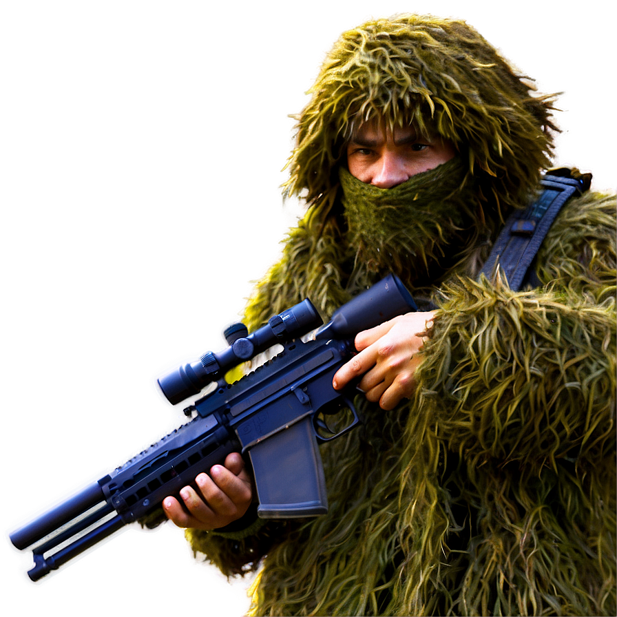 Sniper In Ghillie Suit Png 39