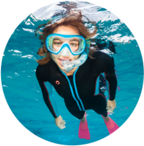 Snorkeler Underwater Portrait