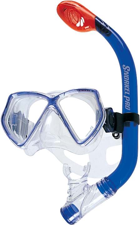 Snorkeling Gear Blueand Clear