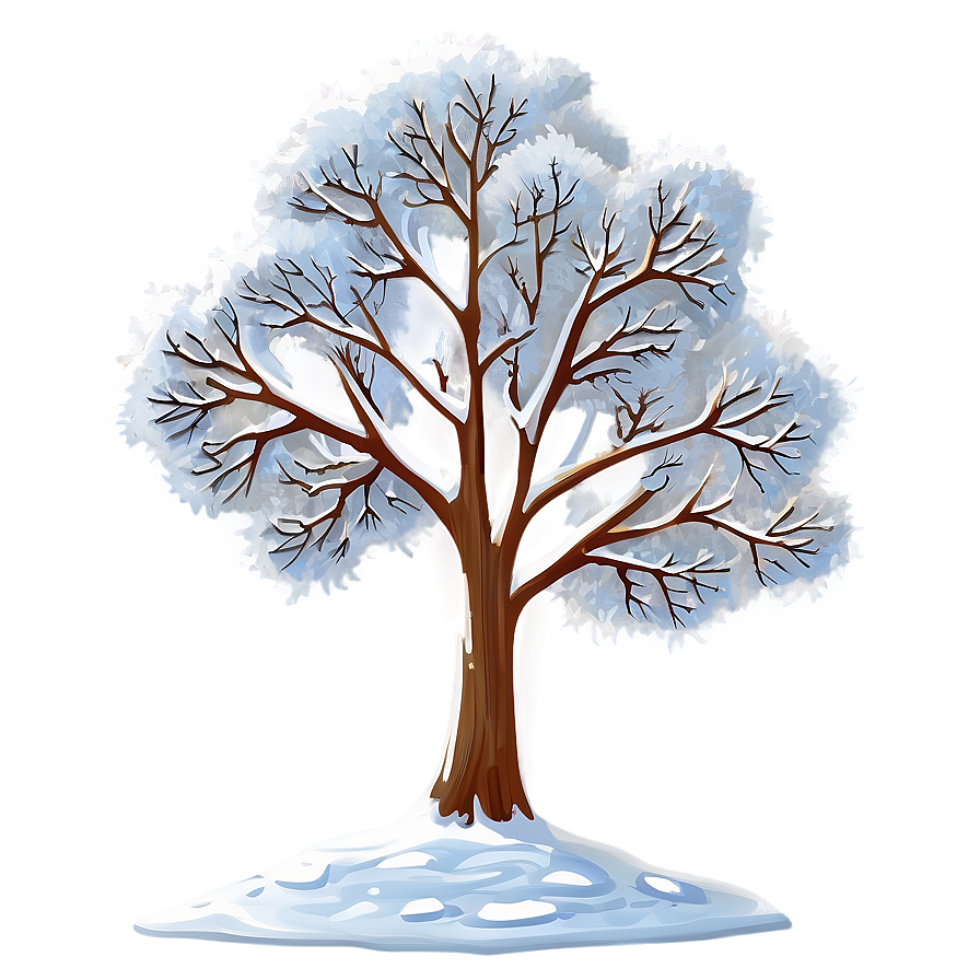 Snow Blanketed Tree Png 45