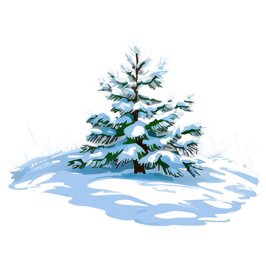 Snow Blanketed Tree Png Pcu77