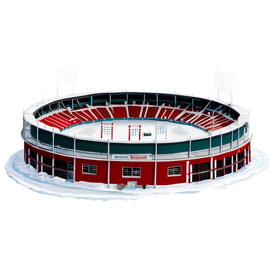 Snow Covered Baseball Stadium Winter Png 16