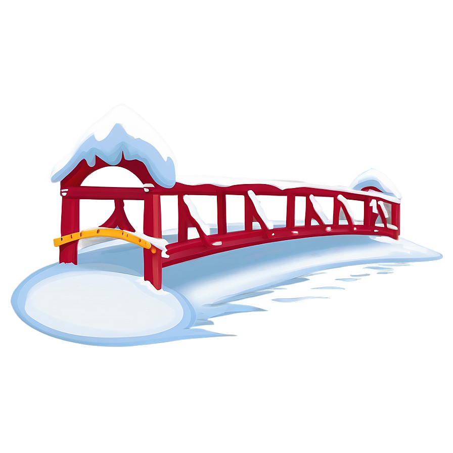 Snow-covered Bridge Winter Png 10