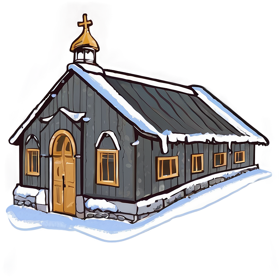 Snow-covered Church Winter Png 65