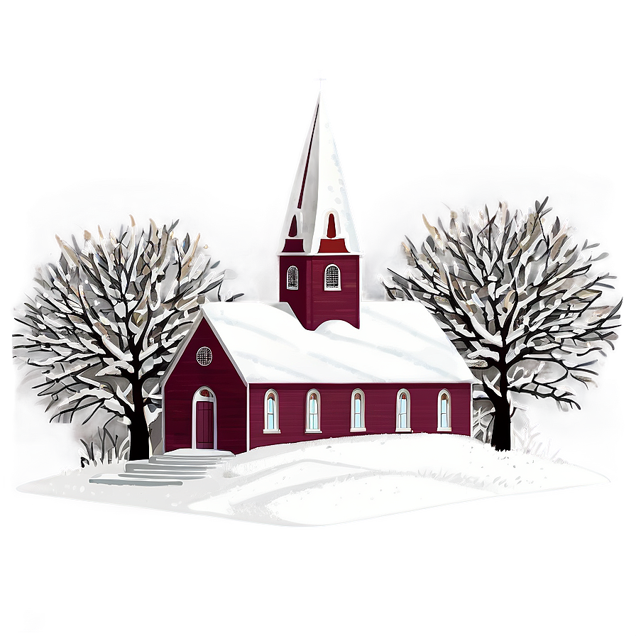 Snow-covered Church Winter Png Qpq59