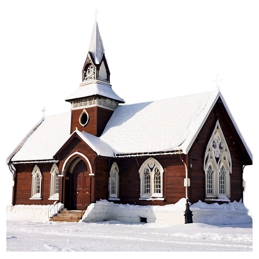 Snow-covered Church Winter Png Txl