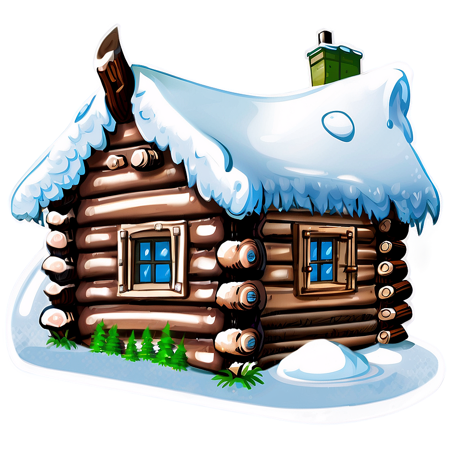 Snow-covered Log Cabin Png Tkb