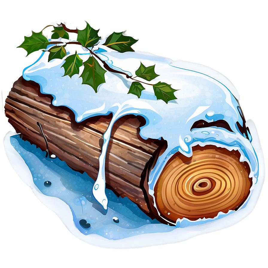 Snow-covered Log Png 05252024