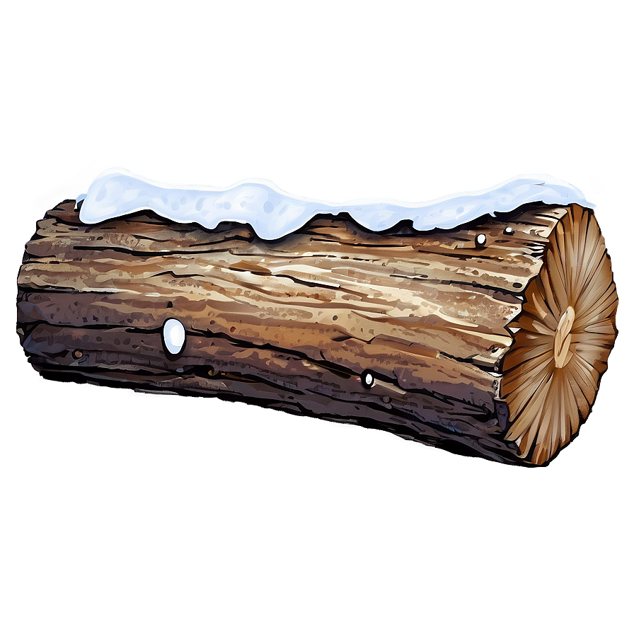 Snow-covered Log Png Xqf