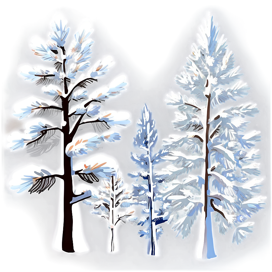 Snow-covered Pine Trees Png 30