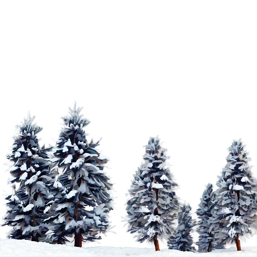 Snow-covered Pine Trees Png 40