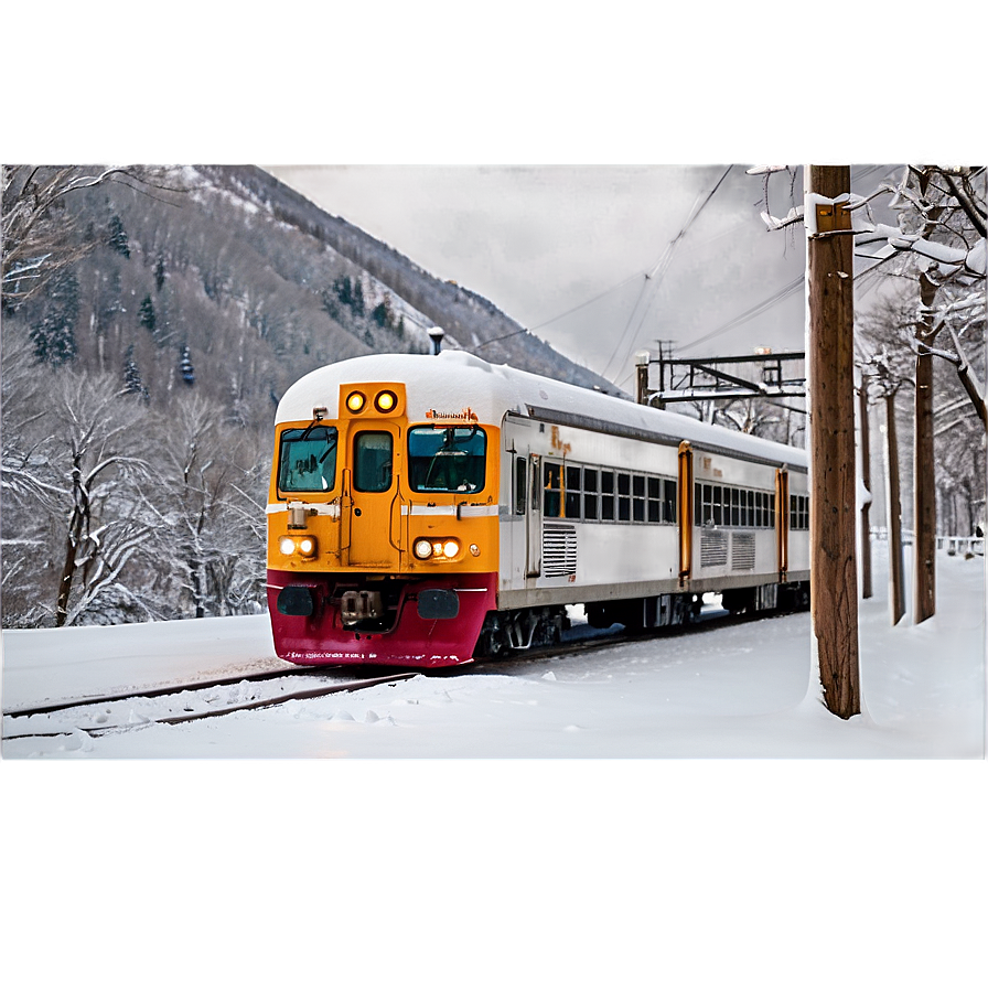 Snow-covered Train Png 05212024