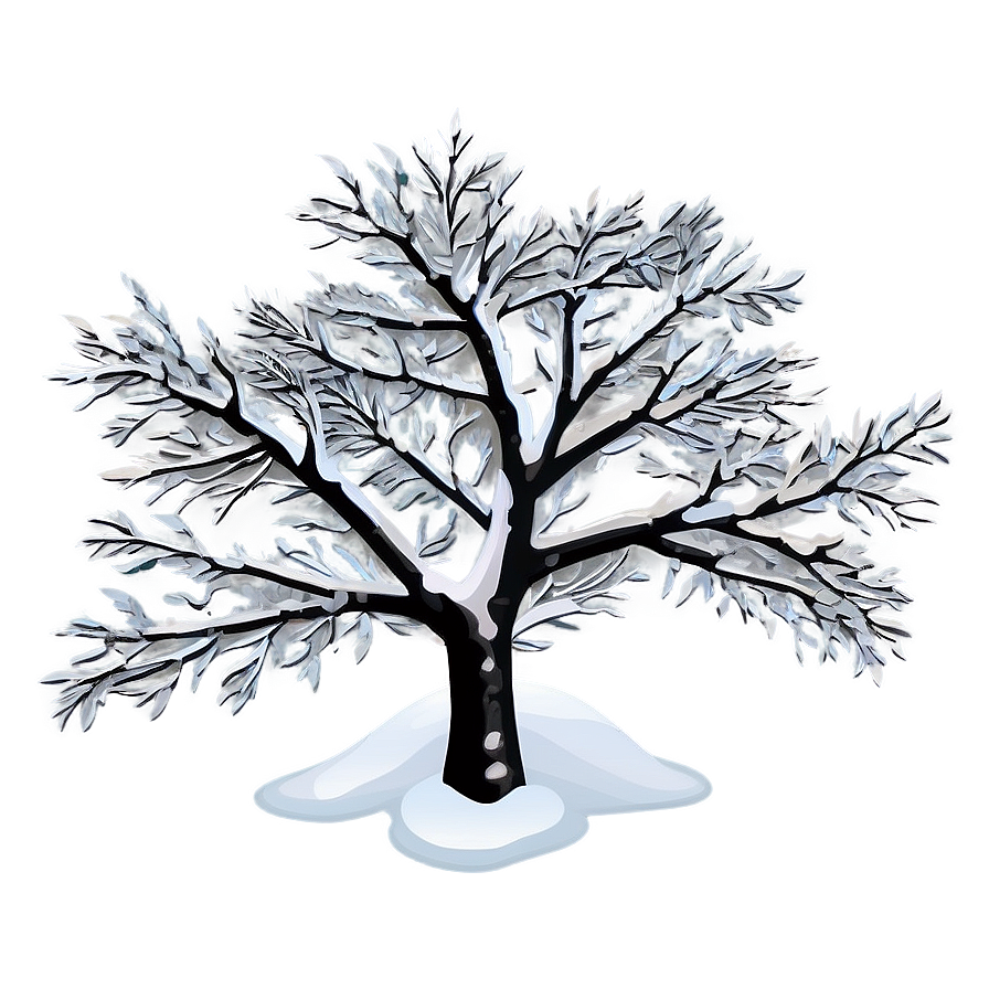 Snow Covered Tree Branch Png 86