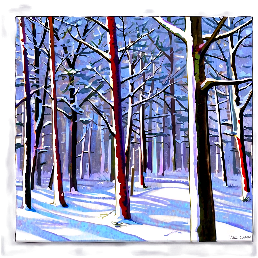 Snow Covered Woods Png 06242024