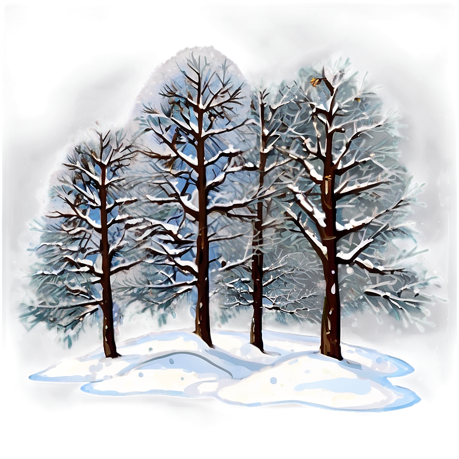 Snow Covered Woods Png 06242024