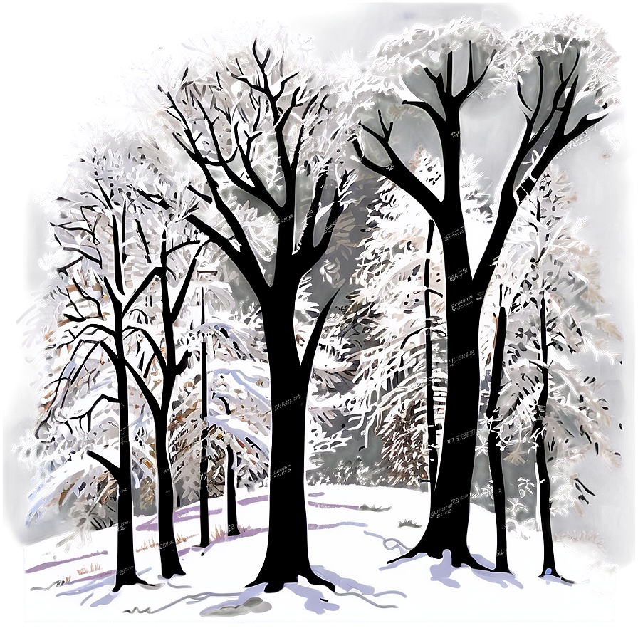 Snow Covered Woods Png 06242024