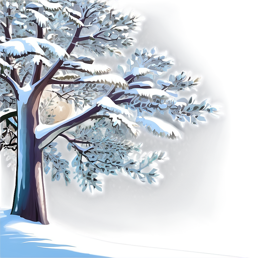 Snow Drift Trees Png 34