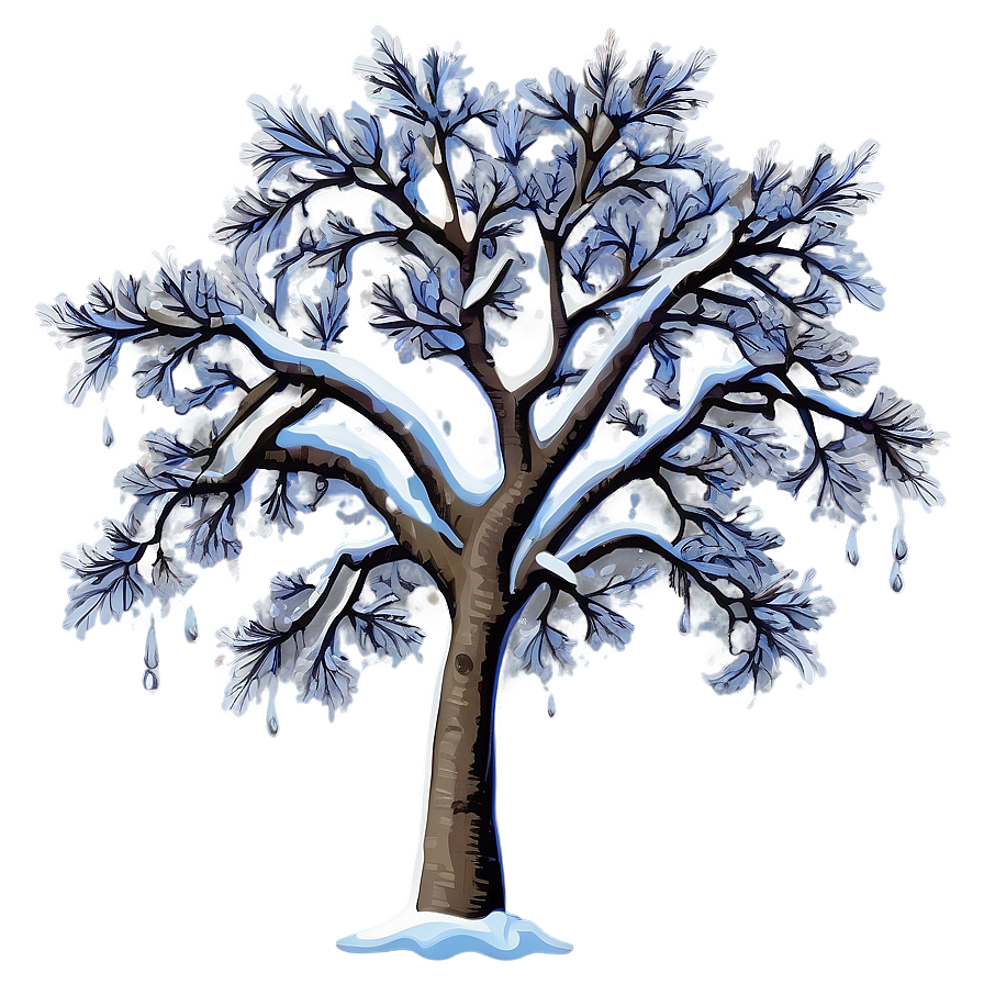 Snow Laden Tree Png 34