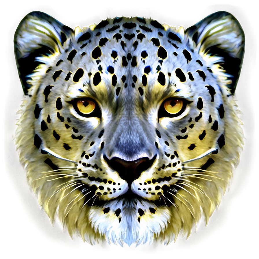 Snow Leopard Face Closeup Png 06122024