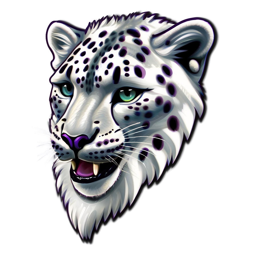 Snow Leopard Illustration Png 06122024