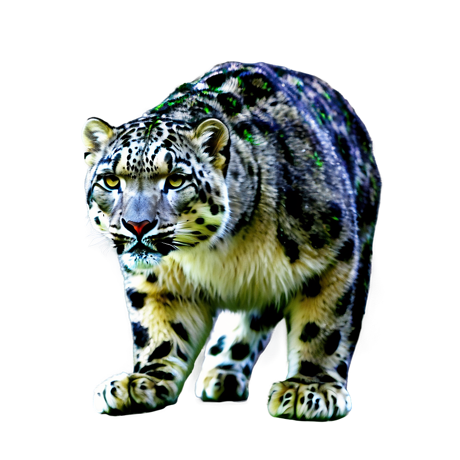 Snow Leopard In Mystic Forest Png 06122024