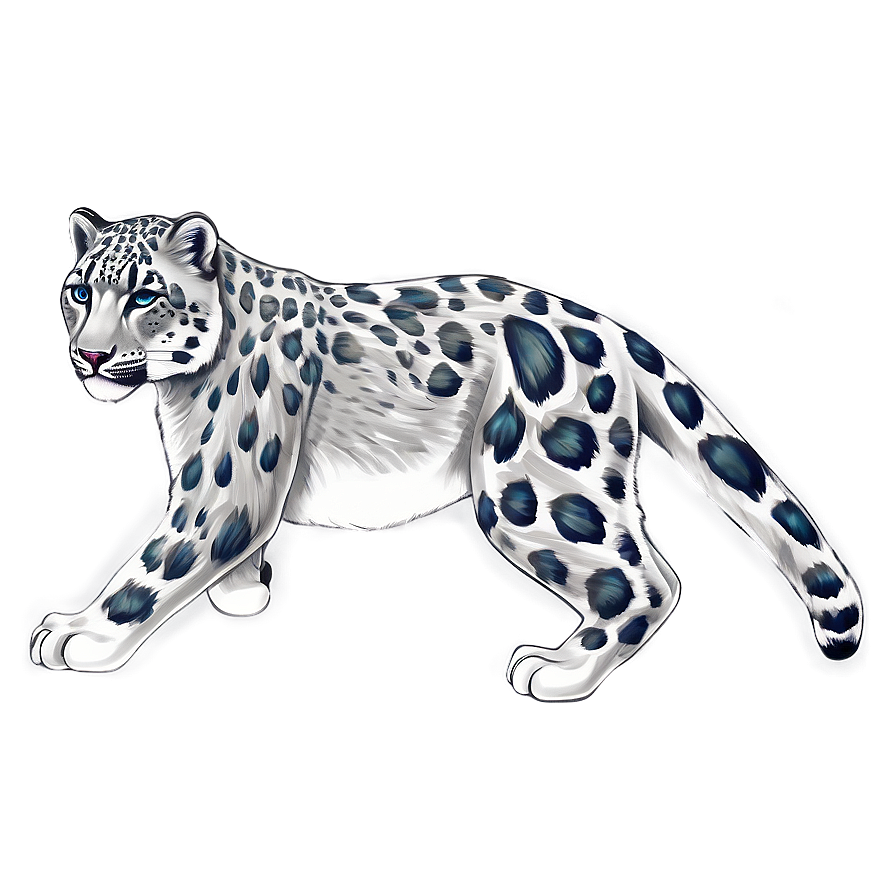 Snow Leopard Sketch Art Png Fxe8