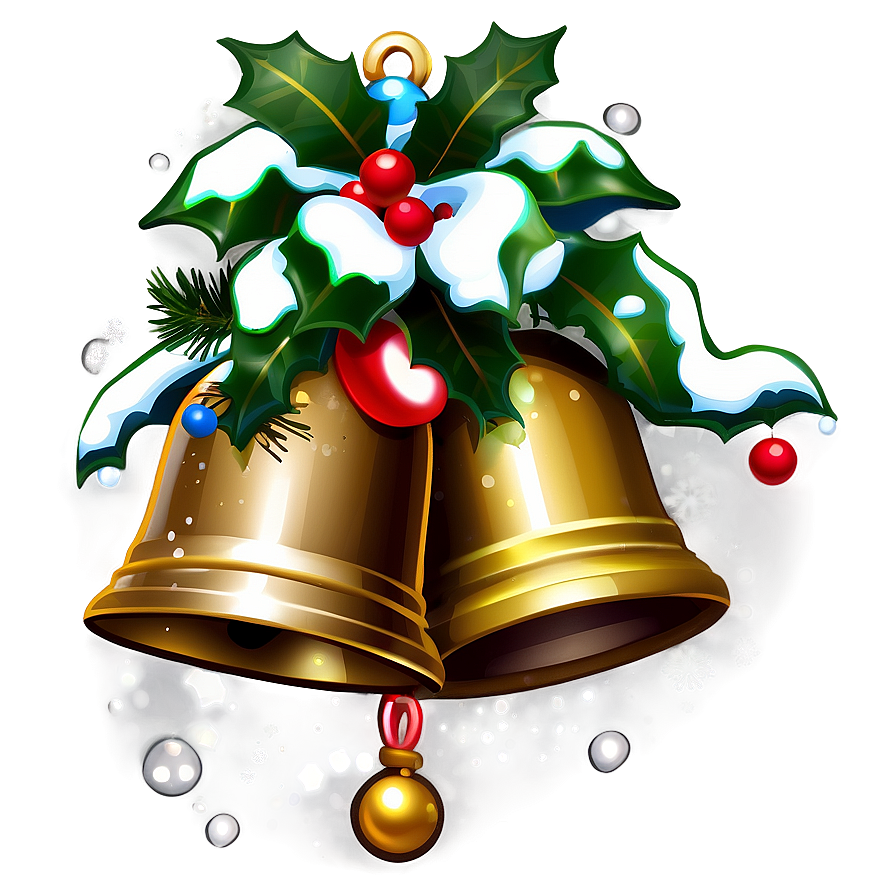 Snow Topped Christmas Bell Png 58