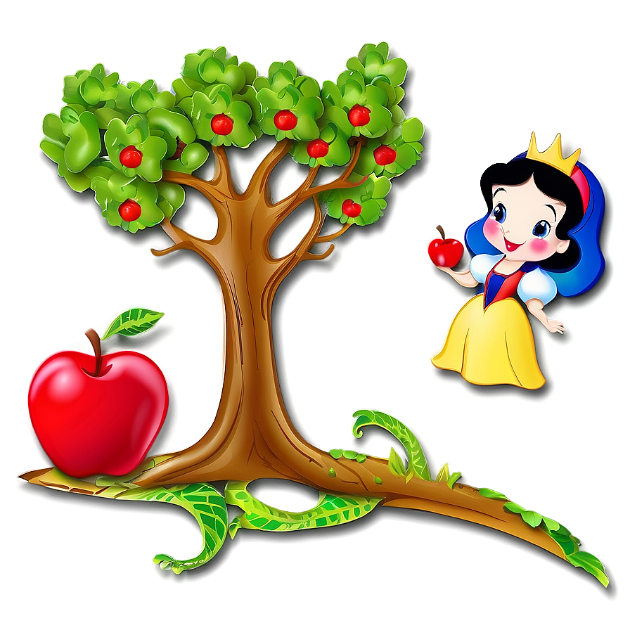 Snow White Bewitched Apple Scene Png 05062024