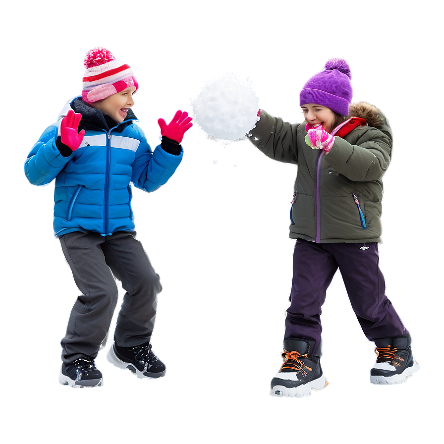 Snowball Fight Fun Png Gef48