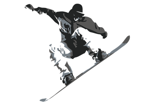 Snowboarder Silhouette Stunt