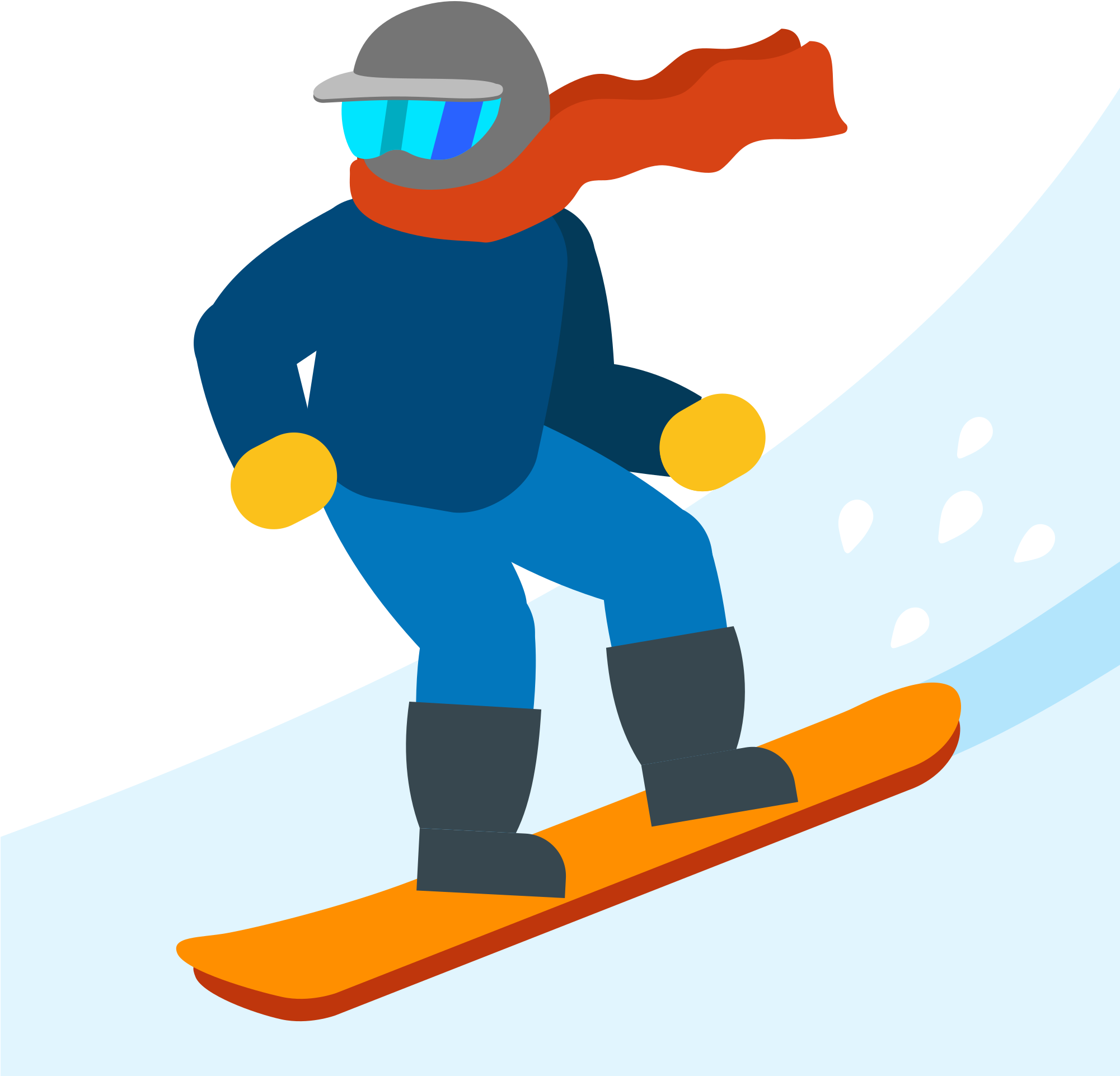 Snowboarderin Actionon Slope