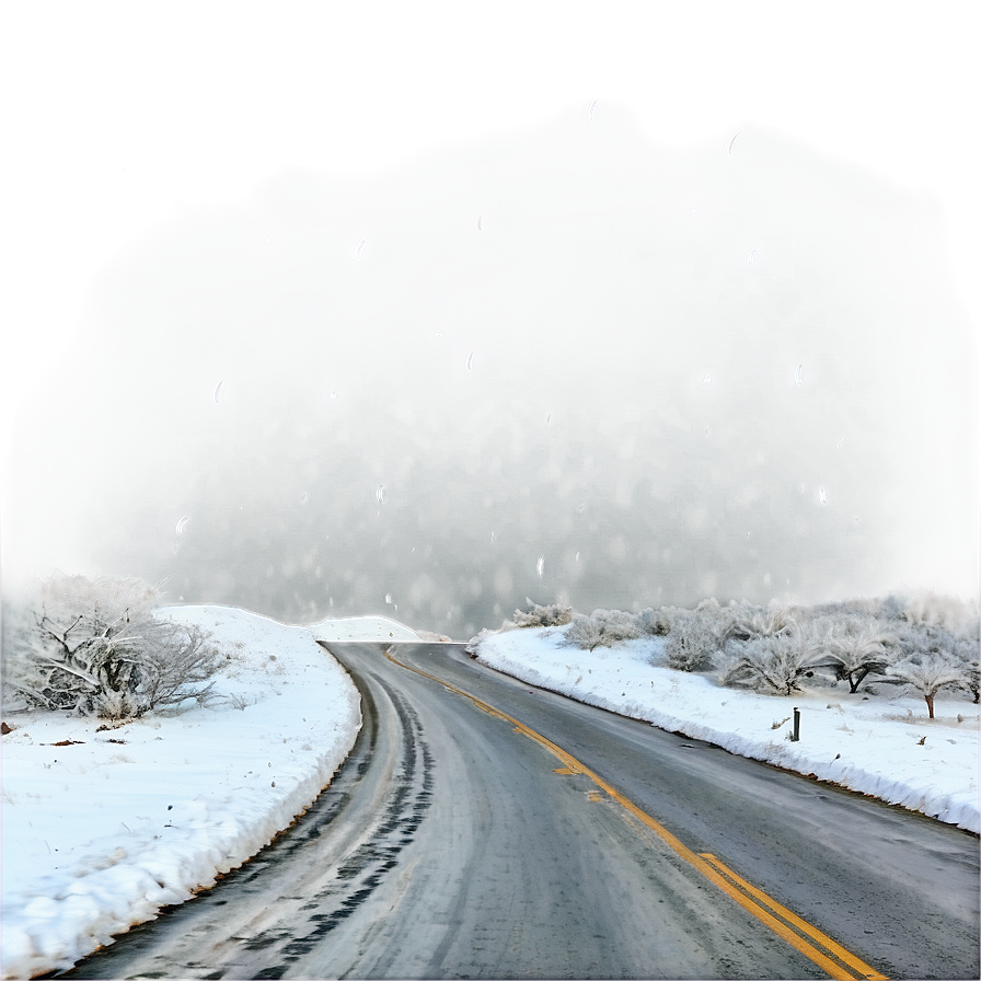 Snowfall Country Road Png Vxf82