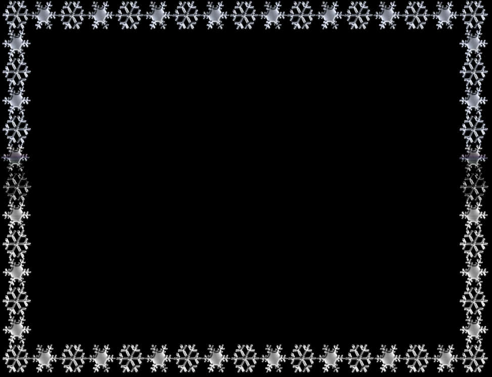 Snowflake Border Black Background