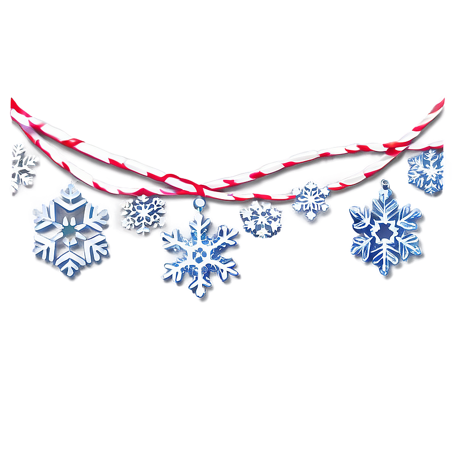 Snowflake Christmas Garland Png Ebs